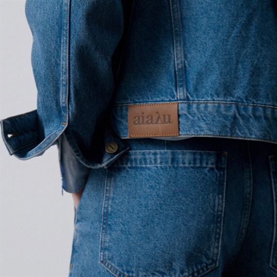 Aiayu Cleo Denim Jacket, Clear Blue